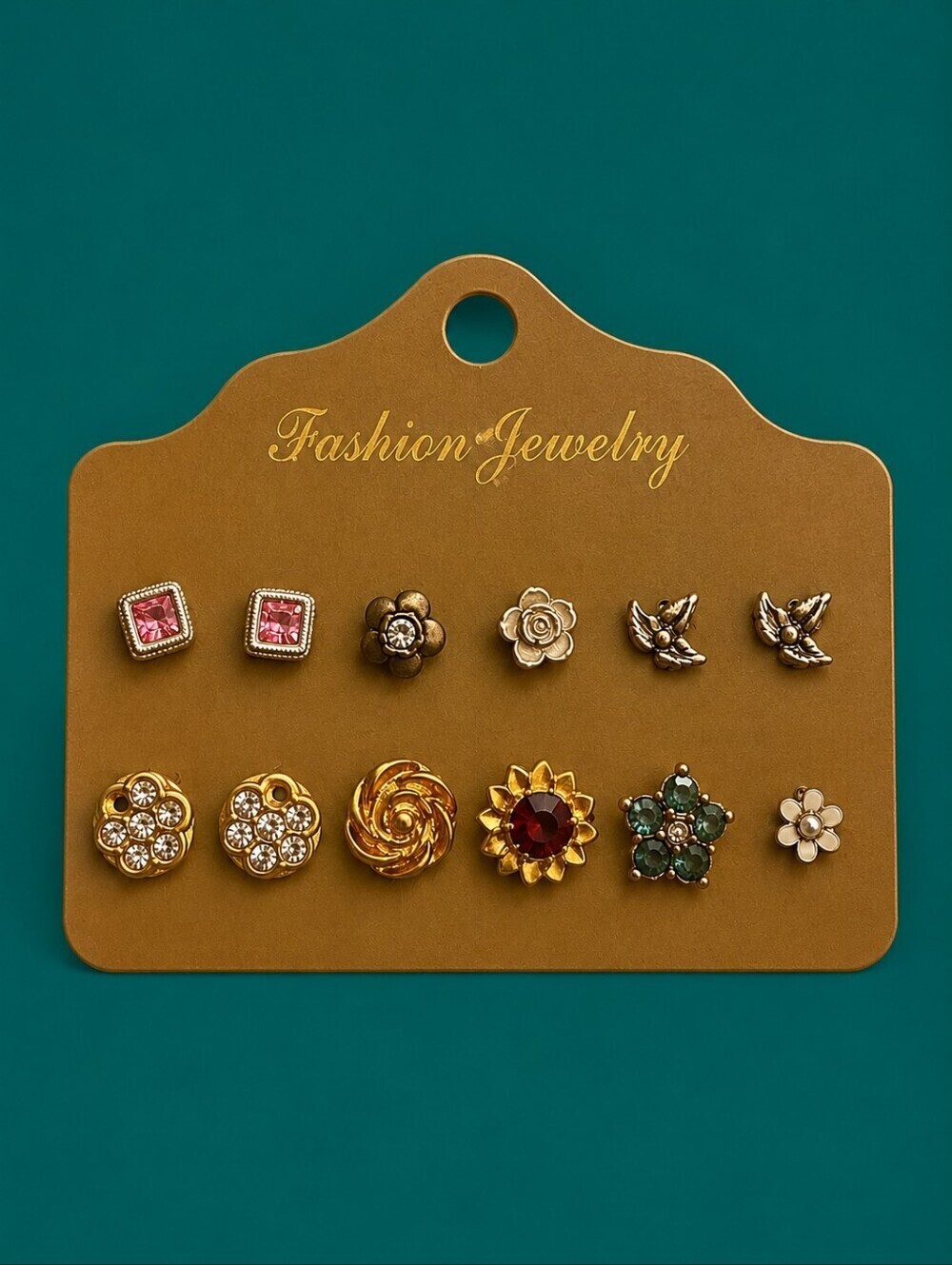 VTG Four Pair and Four Single Fairycore Flower Post Earrings